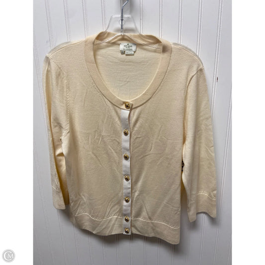 Cardigan Designer By Kate Spade In Cream, Size: Xl