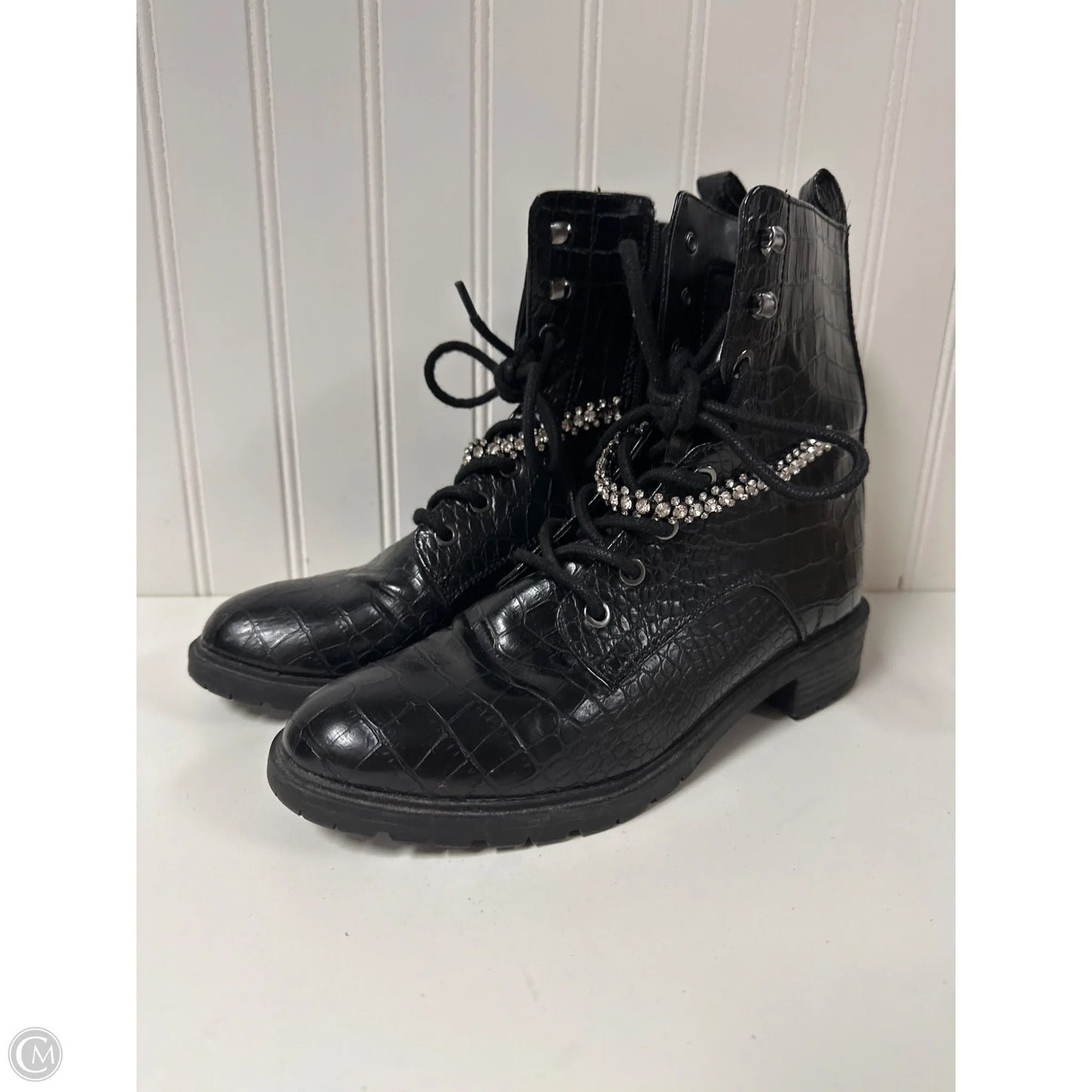 Boots Combat By Express In Black, Size: 8