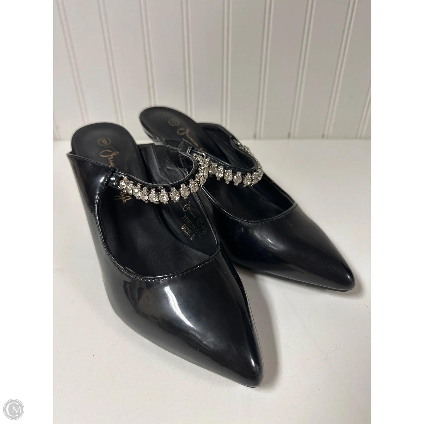 Sandals Heels Kitten By Clothes Mentor In Black, Size: 6