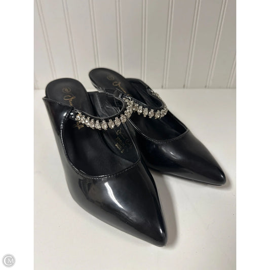 Sandals Heels Kitten By Clothes Mentor In Black, Size: 6