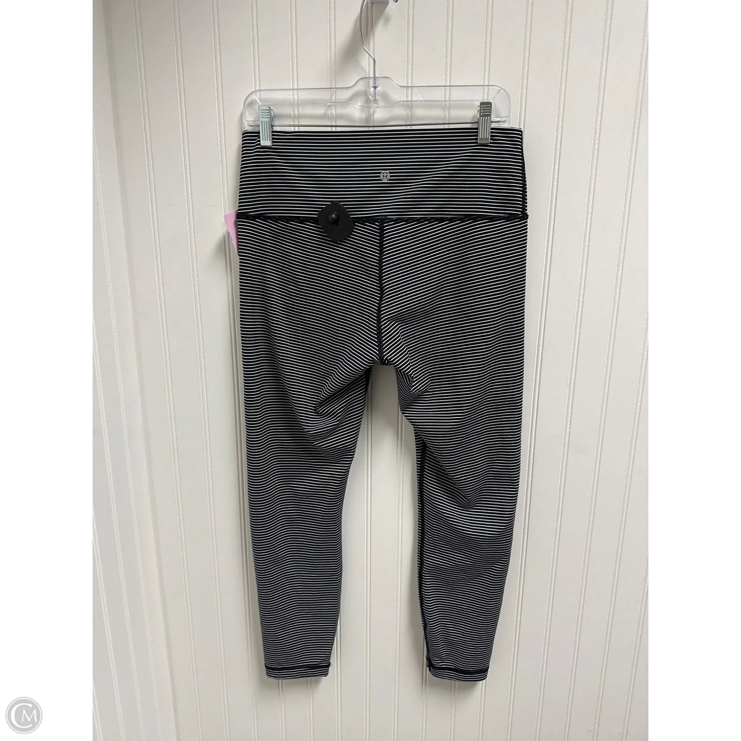 Athletic Leggings By Lululemon In Striped Pattern, Size: L