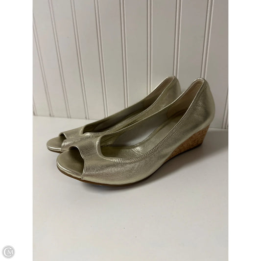 Sandals Heels Block By Cole-haan In Gold, Size: 7
