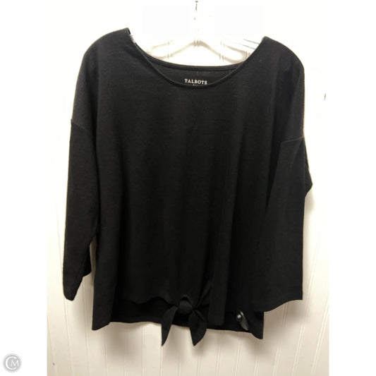 Top Long Sleeve By Talbots In Black, Size: L