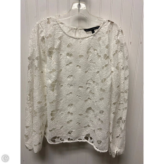 Top Long Sleeve By White House Black Market In White, Size: L