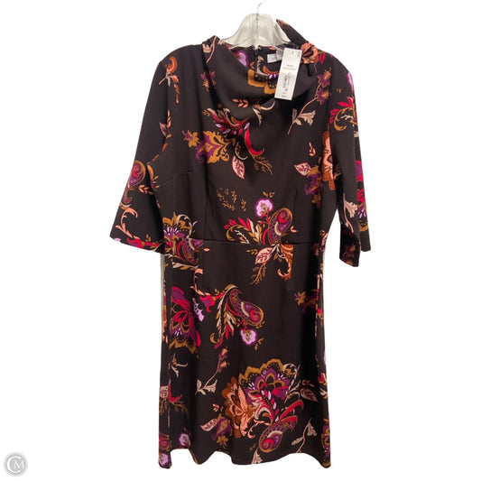 Dress Casual Midi By Liz Claiborne In Purple, Size: 1x