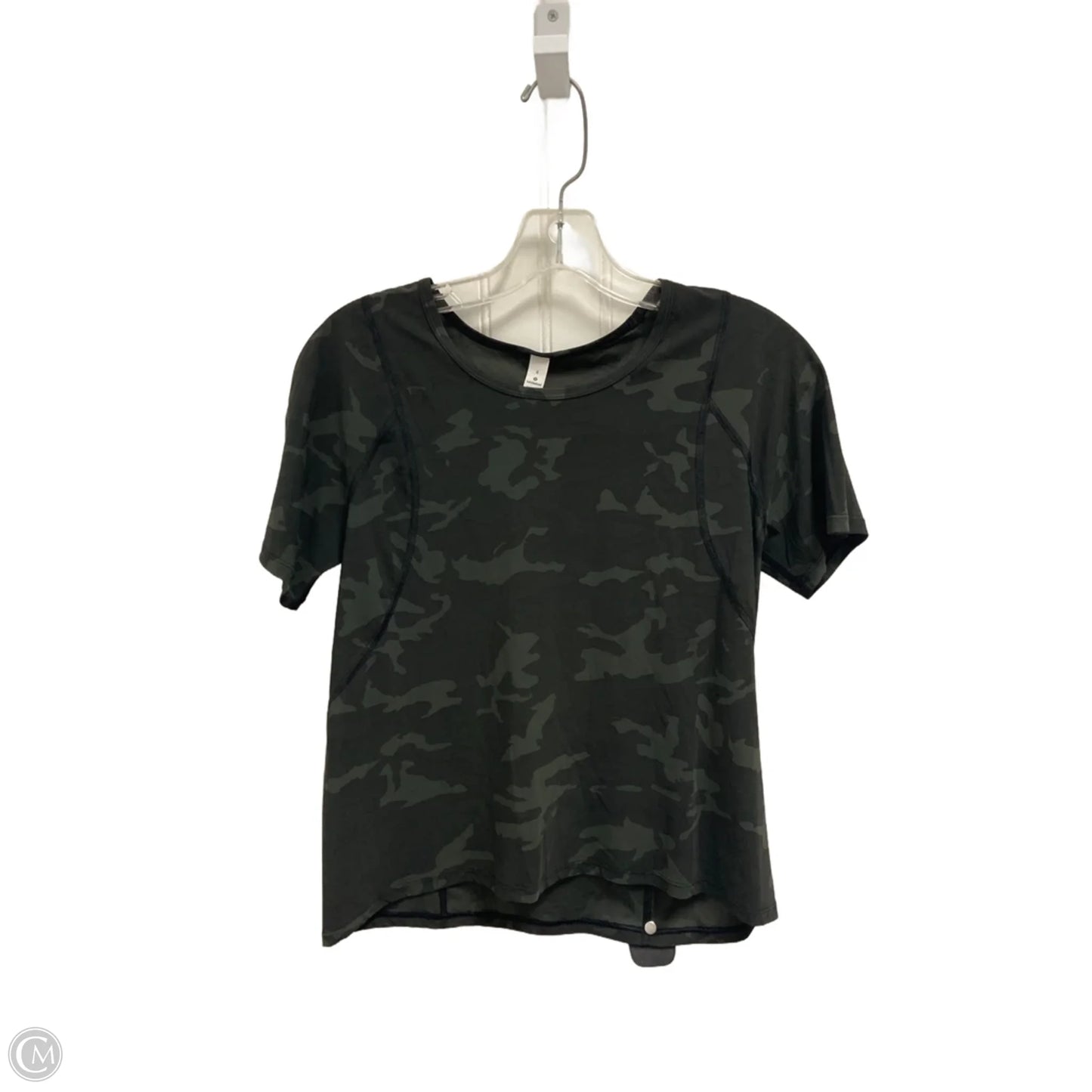 Athletic Top Short Sleeve By Lululemon In Camouflage Print, Size: S