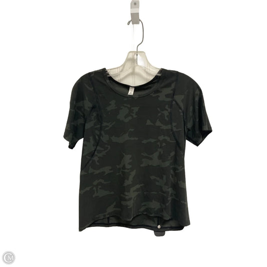 Athletic Top Short Sleeve By Lululemon In Camouflage Print, Size: S