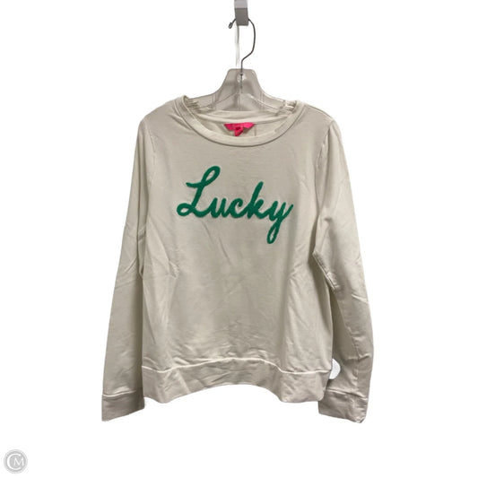 Sweater Designer By Lilly Pulitzer In White, Size: L