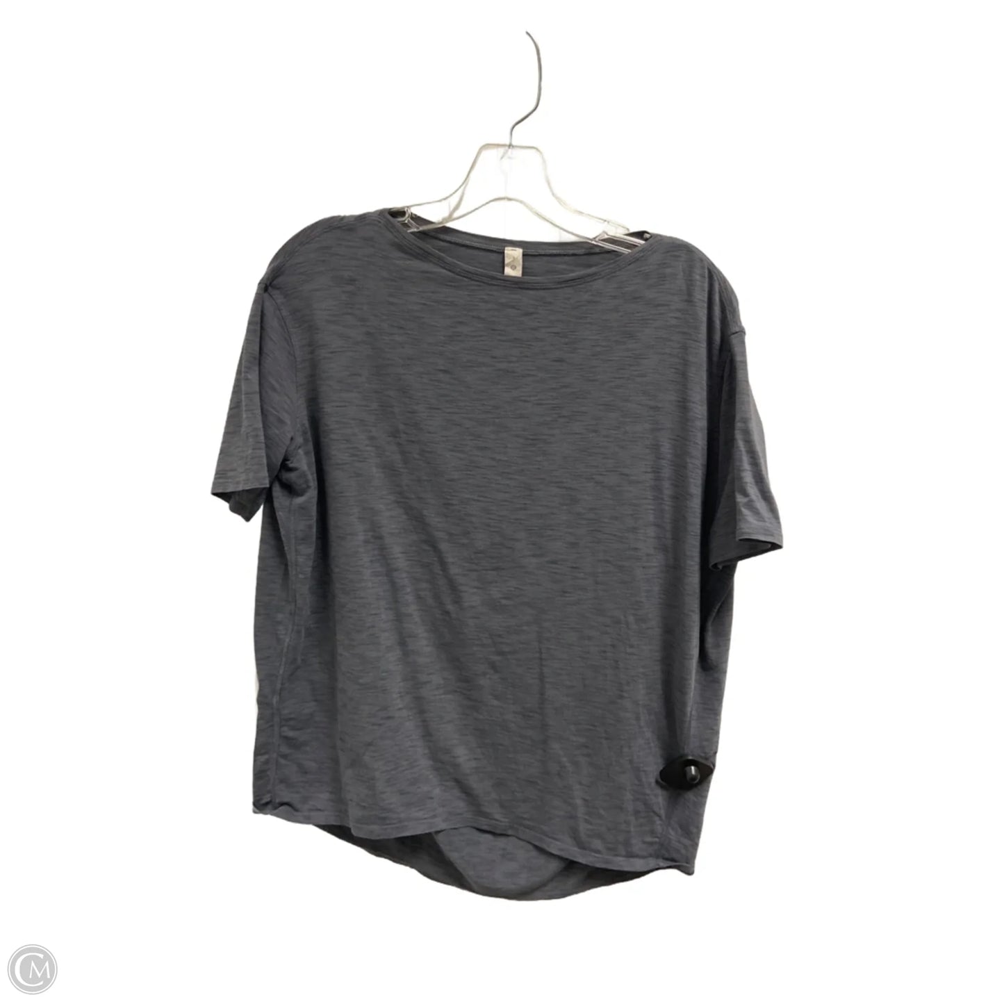 Athletic Top Short Sleeve By Lululemon In Grey, Size: S