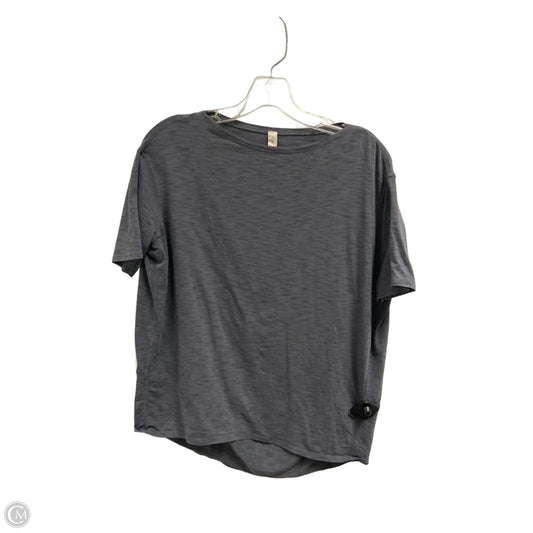 Athletic Top Short Sleeve By Lululemon In Grey, Size: S