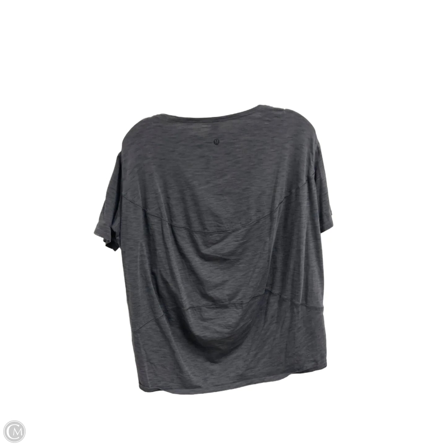 Athletic Top Short Sleeve By Lululemon In Grey, Size: S