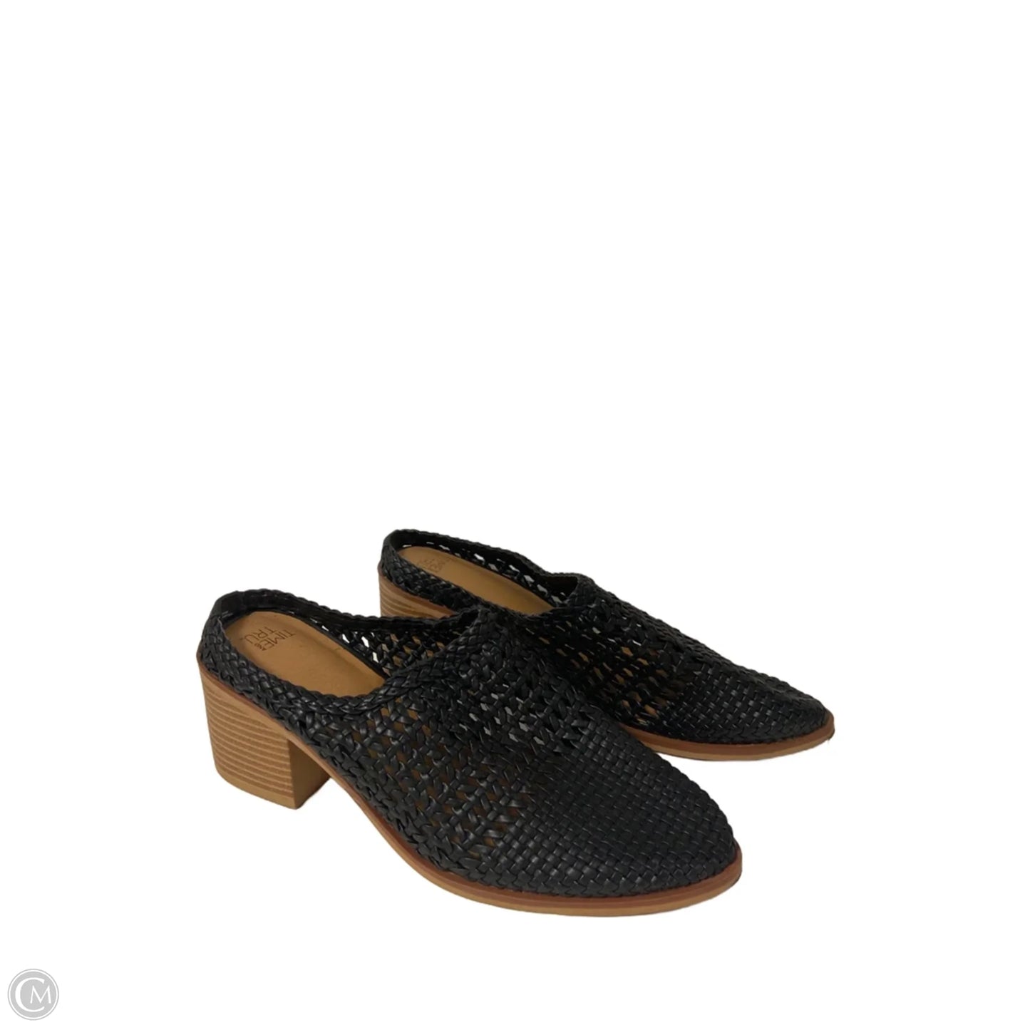 Sandals Flats By Time And Tru In Black, Size: 8