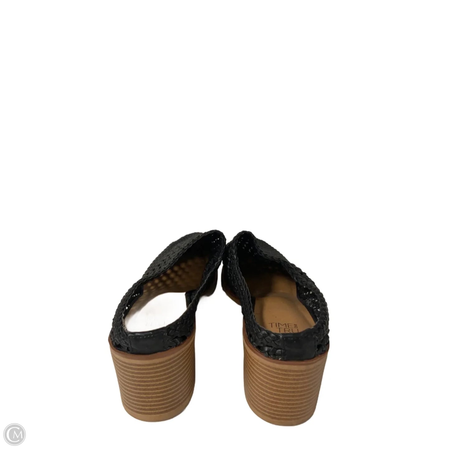 Sandals Flats By Time And Tru In Black, Size: 8