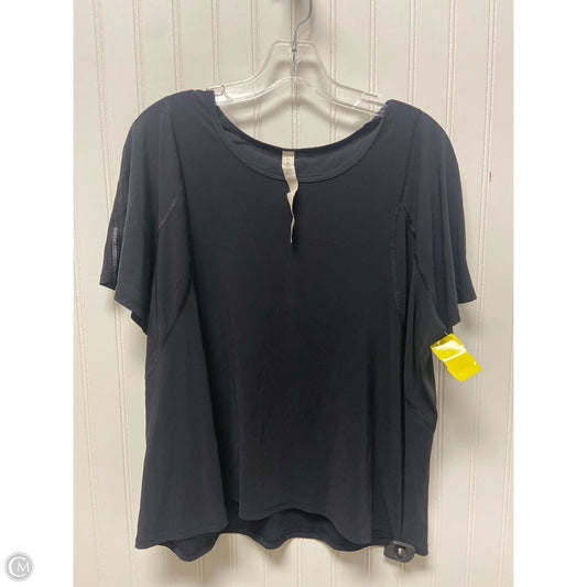 Athletic Top Short Sleeve By Lululemon In Black, Size: 12
