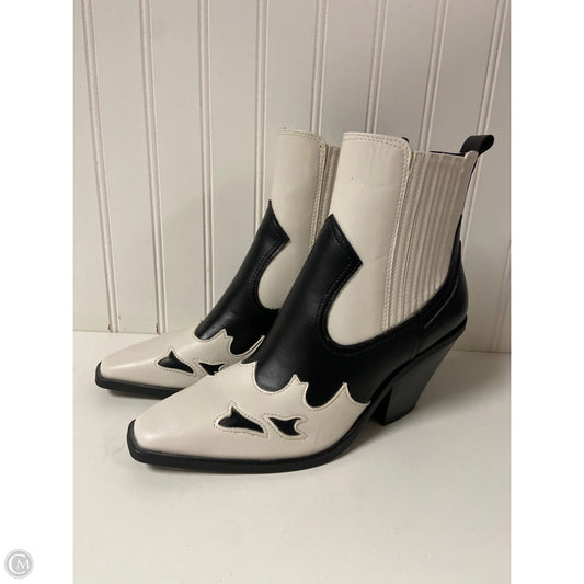 Boots Western By Scoop In Black & White, Size: 8