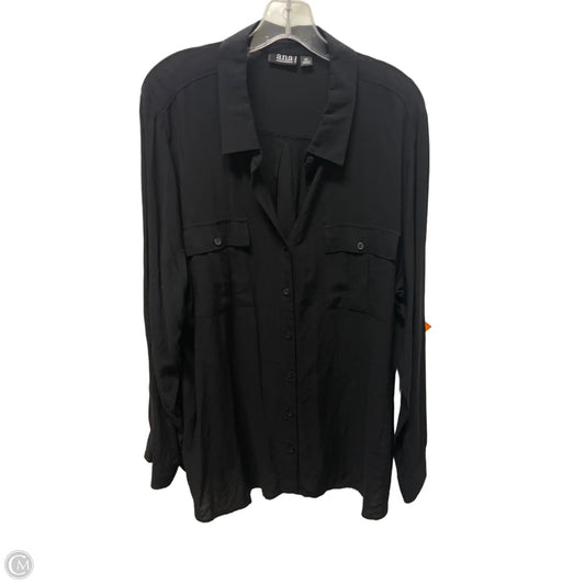 Top Long Sleeve By Ana In Black, Size: 2x