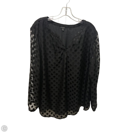 Top Long Sleeve By Talbots In Black, Size: 2x