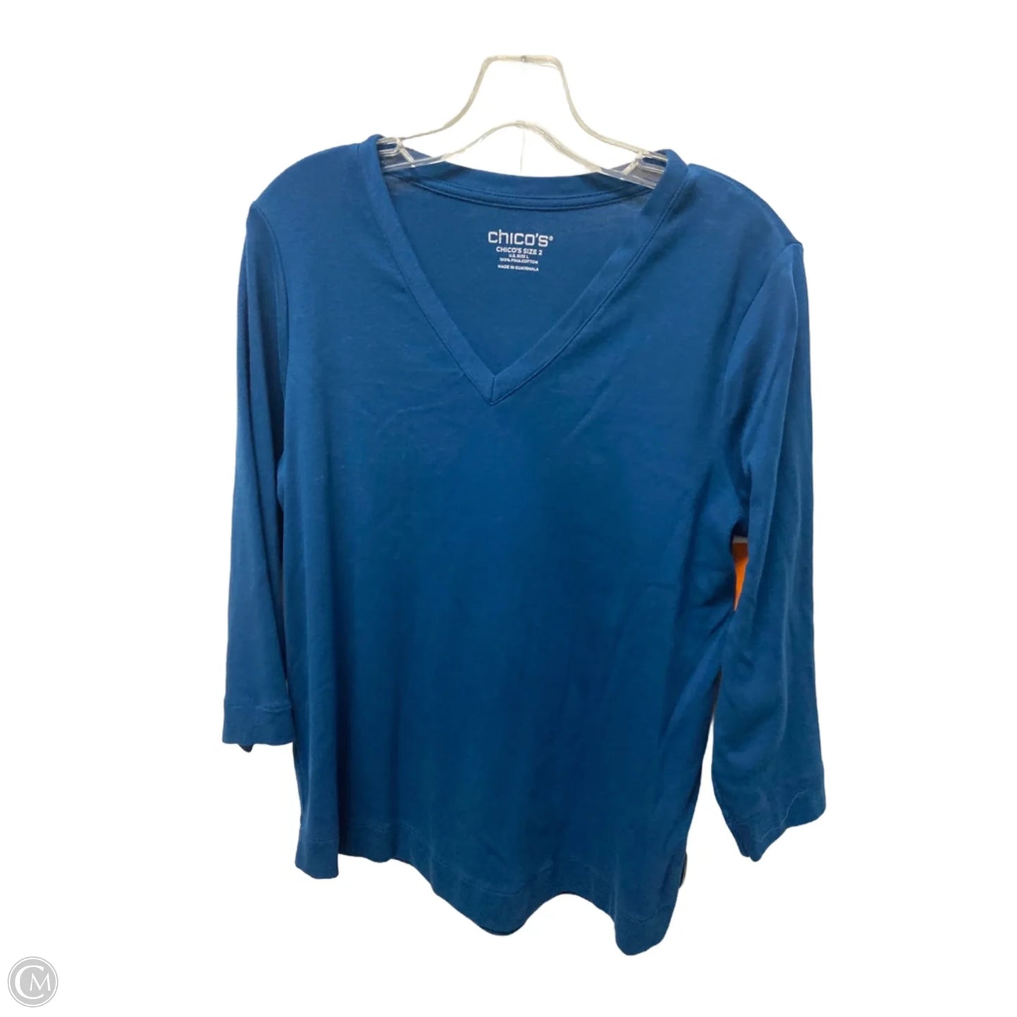 Top Long Sleeve By Chicos In Blue, Size: L