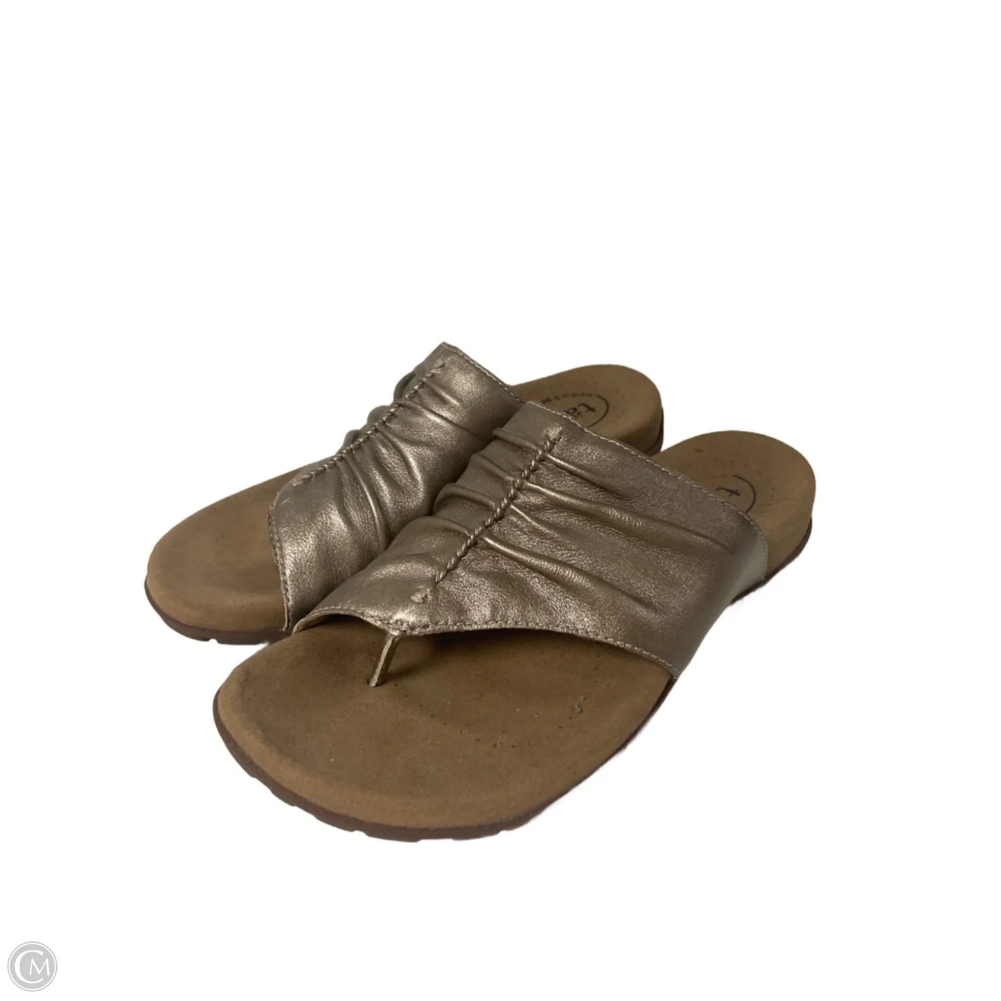 Sandals Flip Flops By Taos In Silver, Size: 8