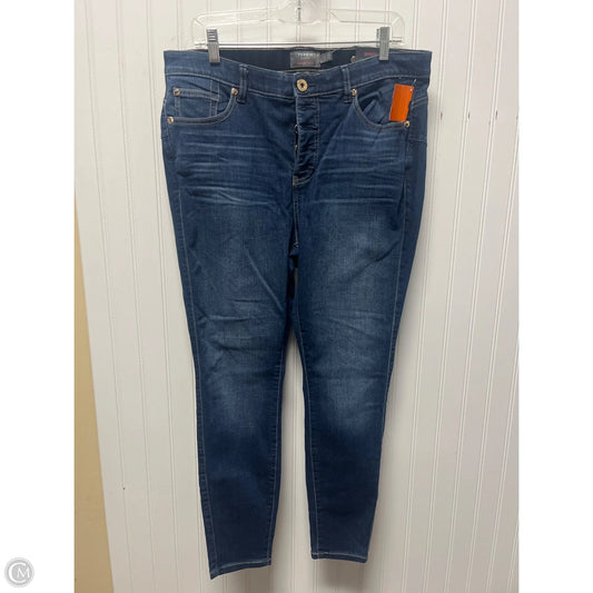 Jeans Skinny By Torrid In Blue Denim, Size: 16