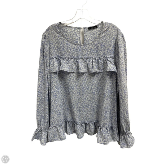 Top Long Sleeve By Clothes Mentor In Blue, Size: 2x