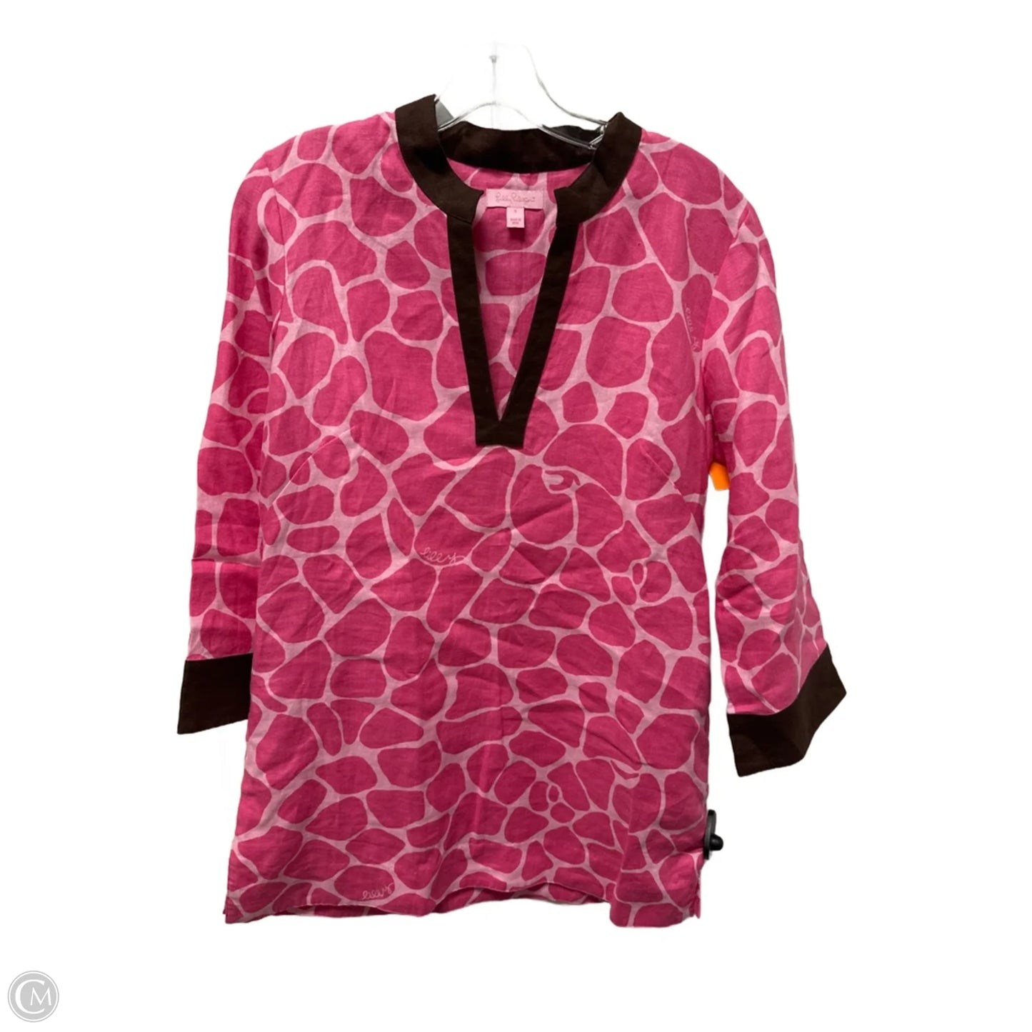 Tunic Designer By Lilly Pulitzer In Brown & Pink, Size: S
