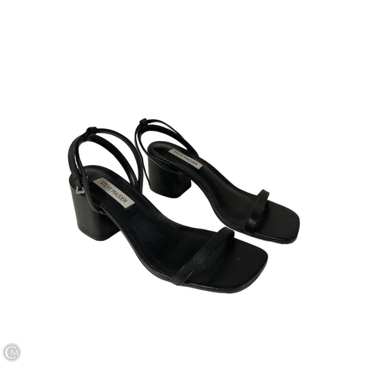 Sandals Heels Kitten By Steve Madden In Black, Size: 6.5