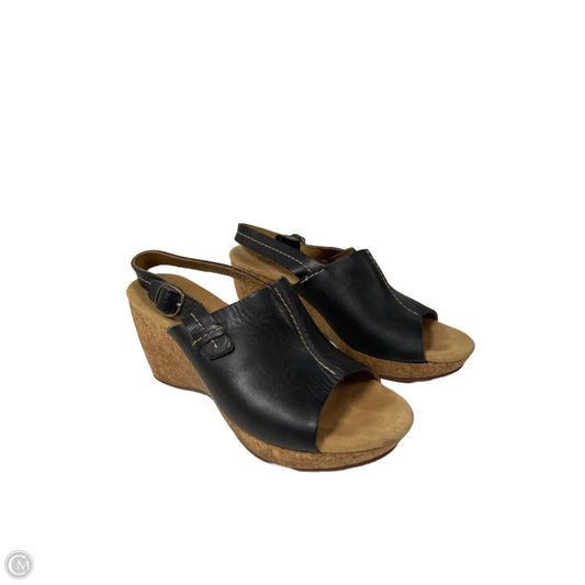 Sandals Heels Platform By Clarks In Black, Size: 7