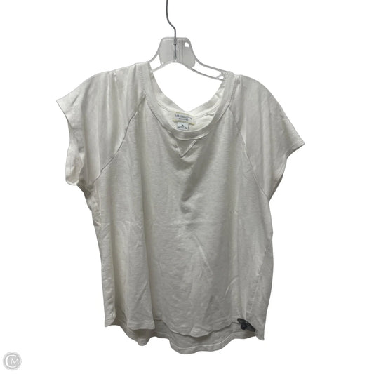 Top Short Sleeve By Liz Claiborne In White, Size: Xl