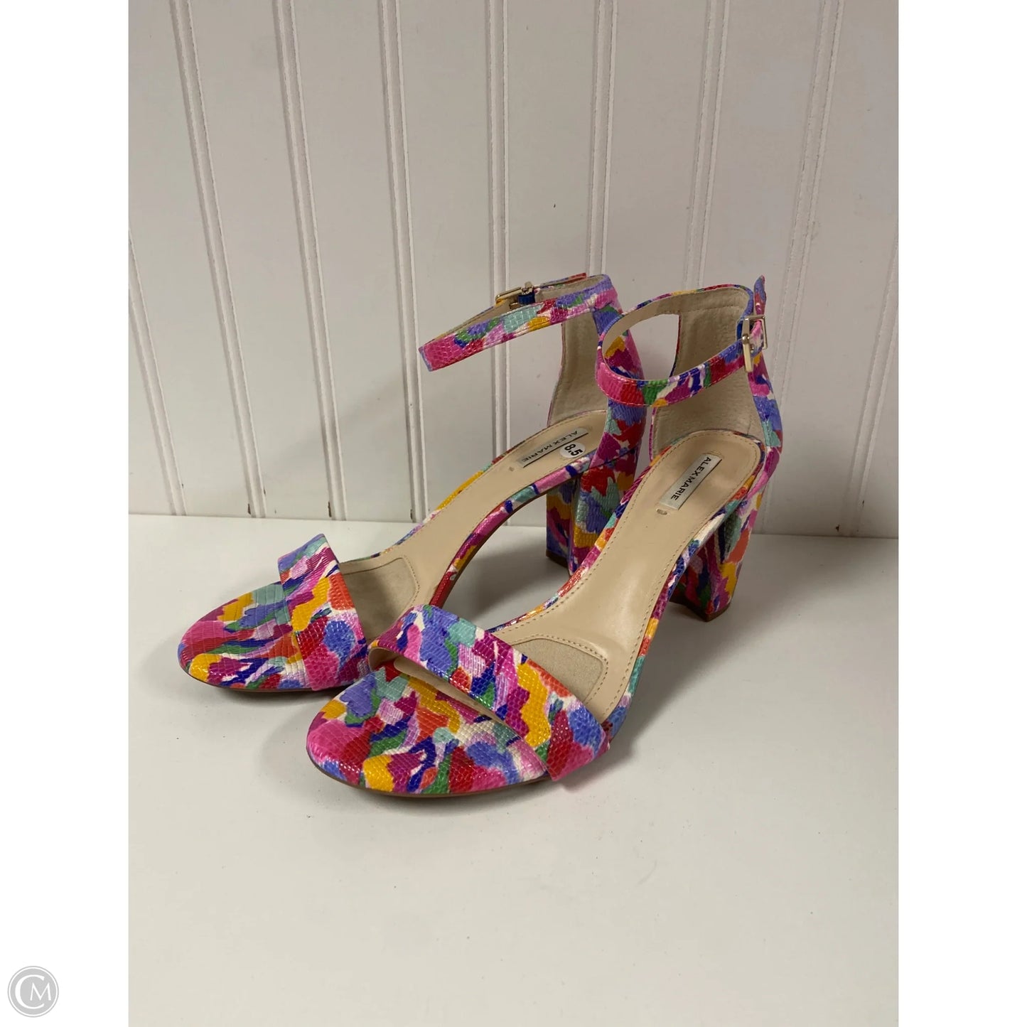 Shoes Heels Block By Alex Marie In Multi-colored, Size: 8.5