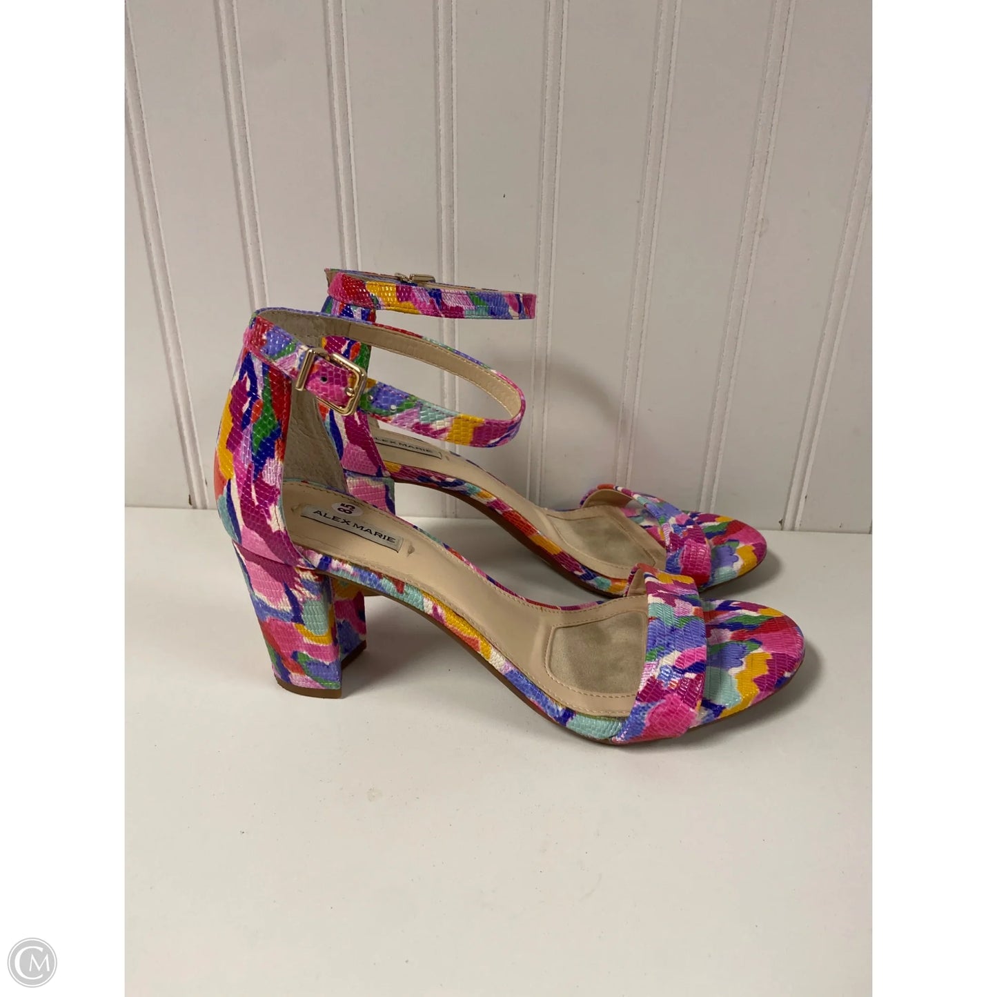 Shoes Heels Block By Alex Marie In Multi-colored, Size: 8.5