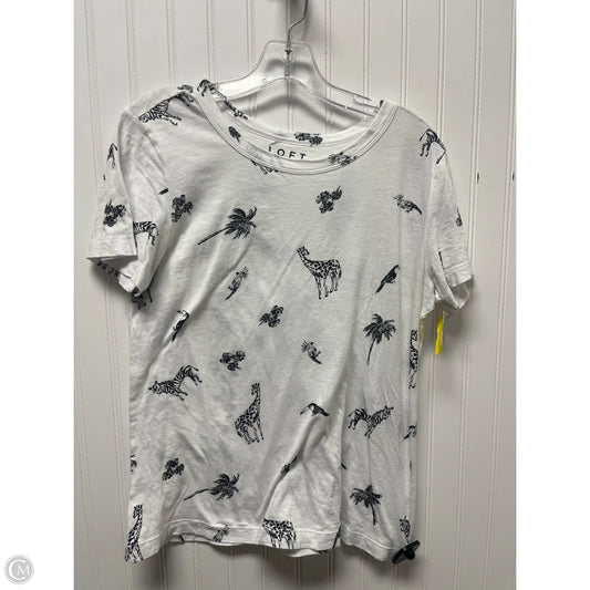 Top Short Sleeve By Loft In White, Size: S