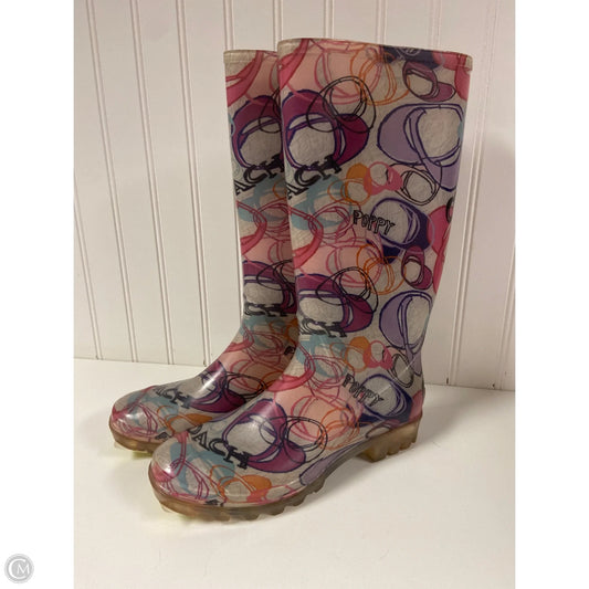 Boots Designer By Coach In Multi-colored, Size: 7