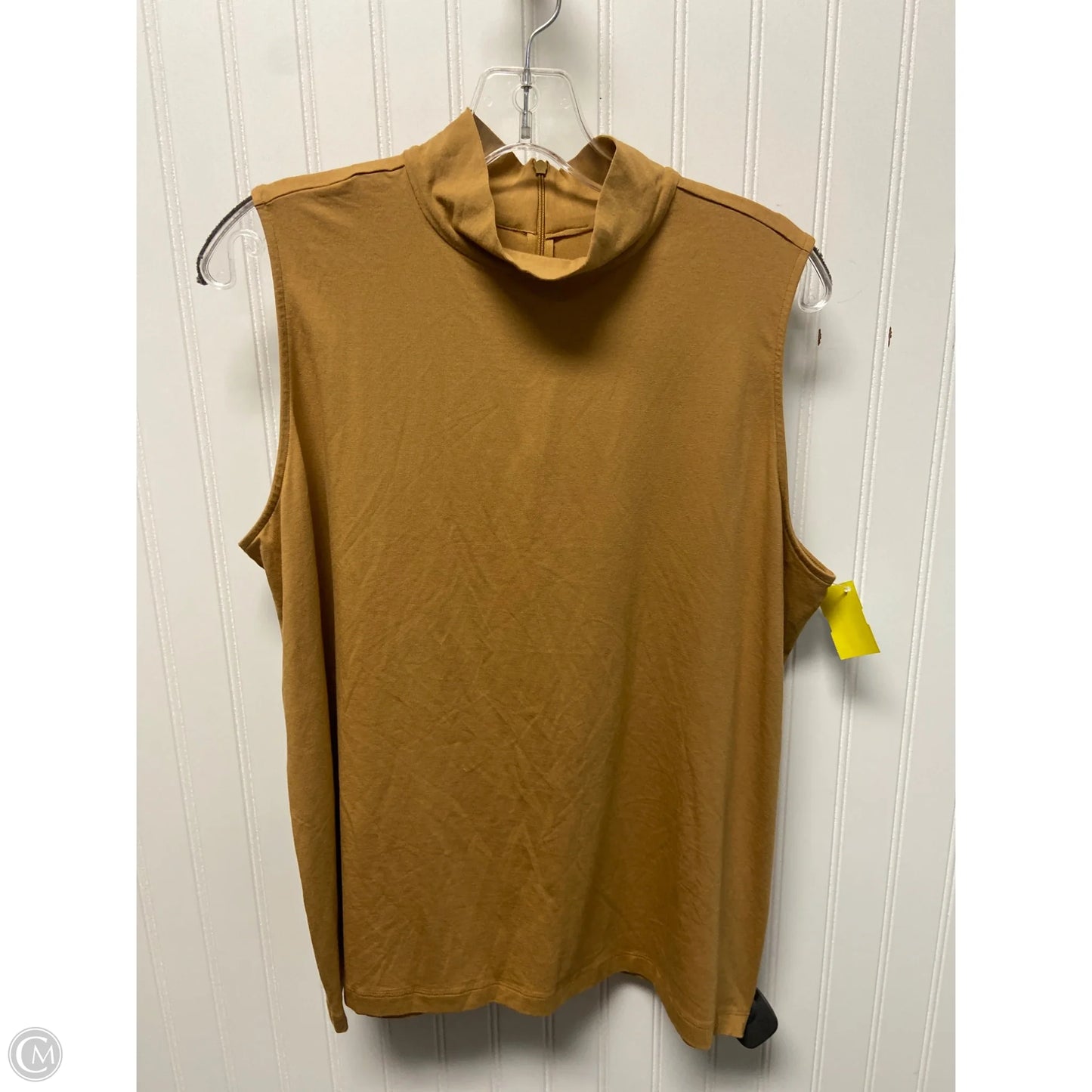 Top Sleeveless By Chicos In Tan, Size: Xl