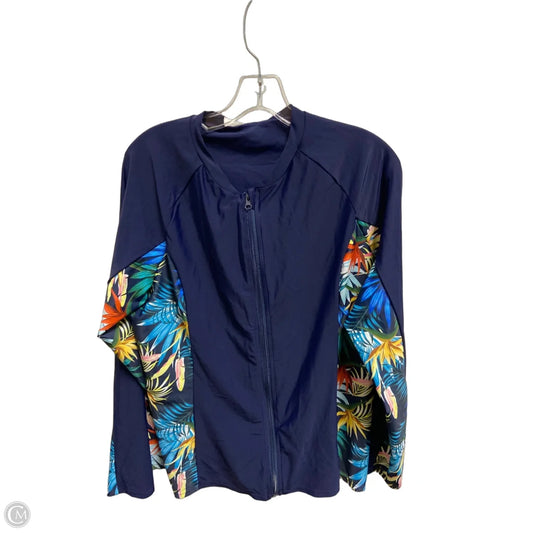 Swimsuit Top By Clothes Mentor In Navy, Size: Xl