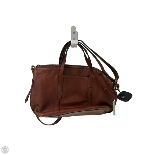 Handbag Leather By Fossil, Size: Small