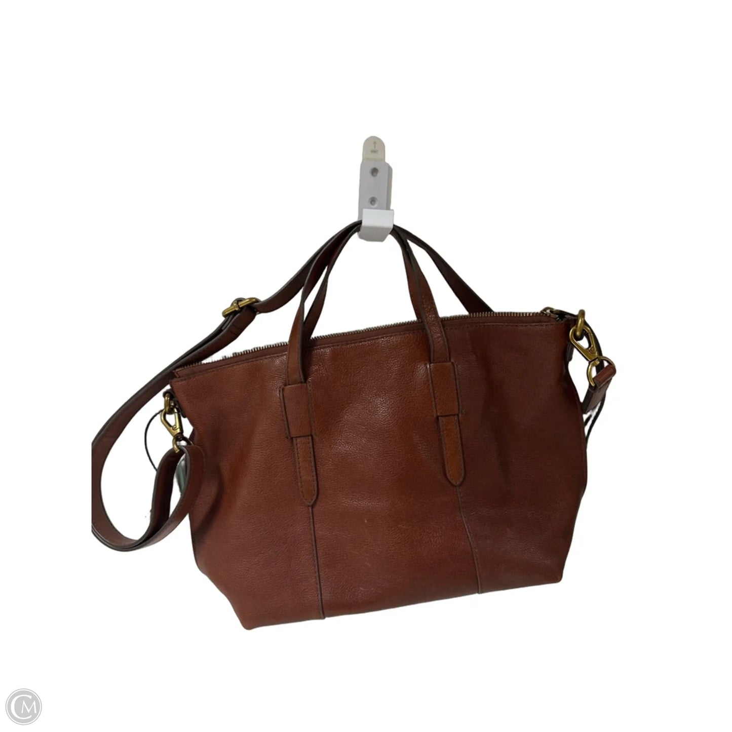 Handbag Leather By Fossil, Size: Small