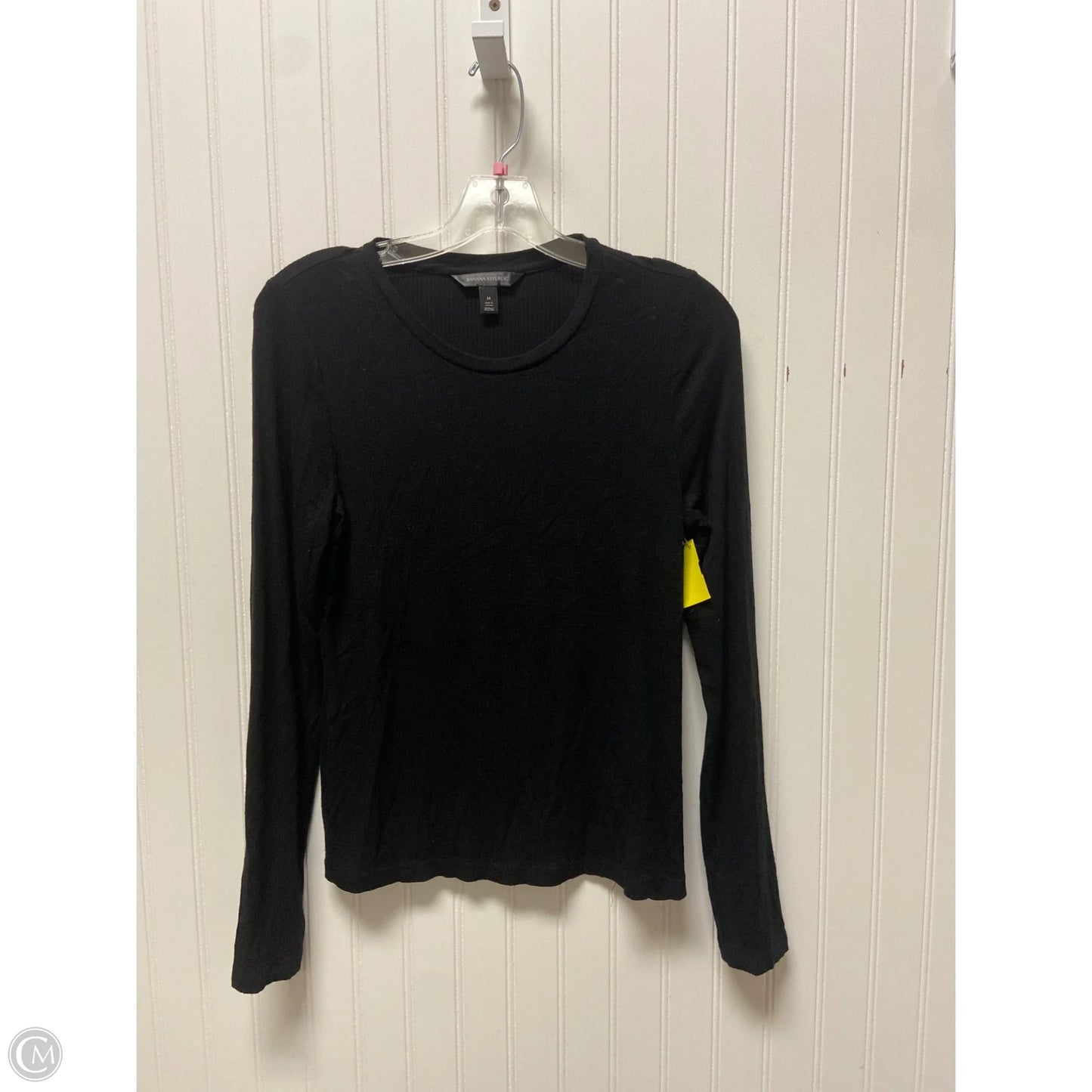 Top Long Sleeve By Banana Republic In Black, Size: M