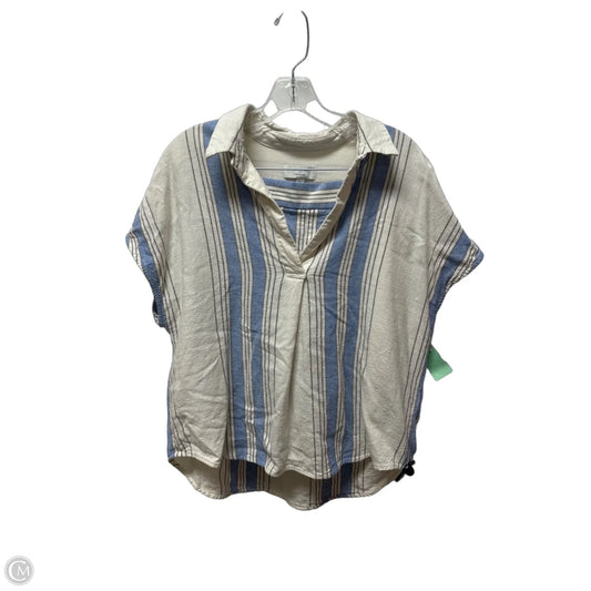 Short Set 2pc By Banana Republic In Blue & Cream, Size: L