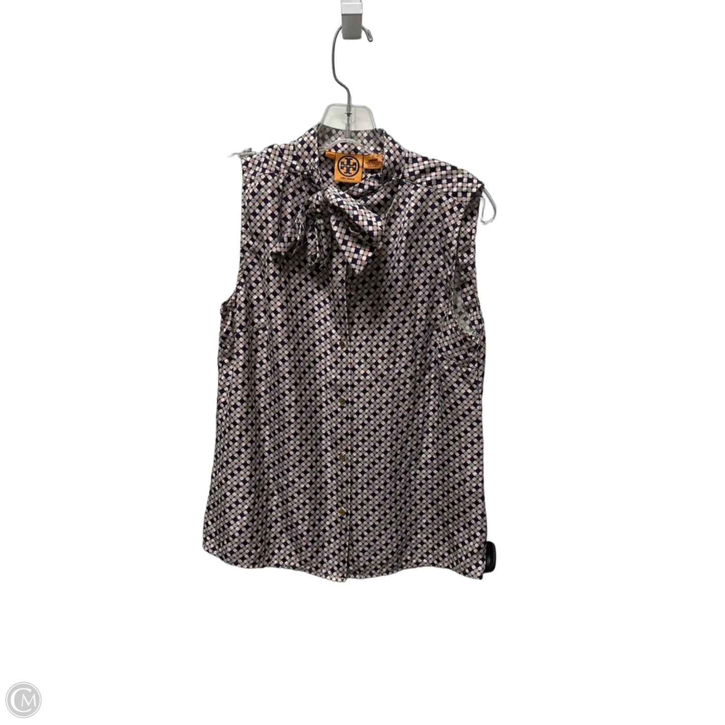 Top Sleeveless Designer By Tory Burch In Blue, Size: L