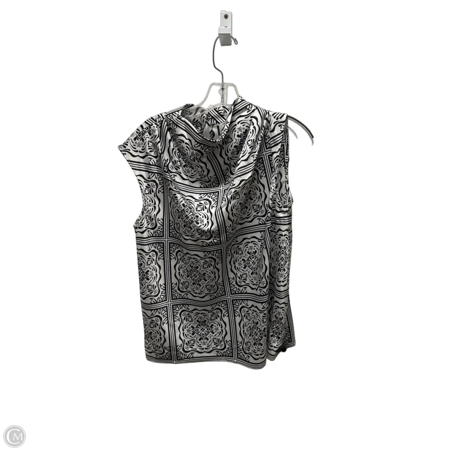 Top Sleeveless By Loft In Black & White, Size: M