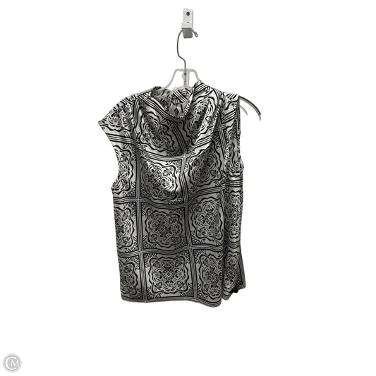 Top Sleeveless By Loft In Black & White, Size: M