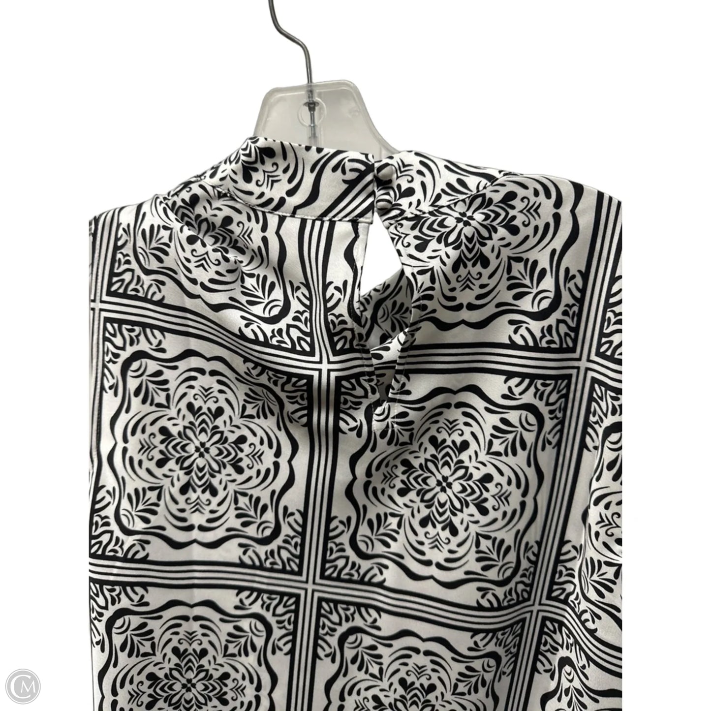 Top Sleeveless By Loft In Black & White, Size: M
