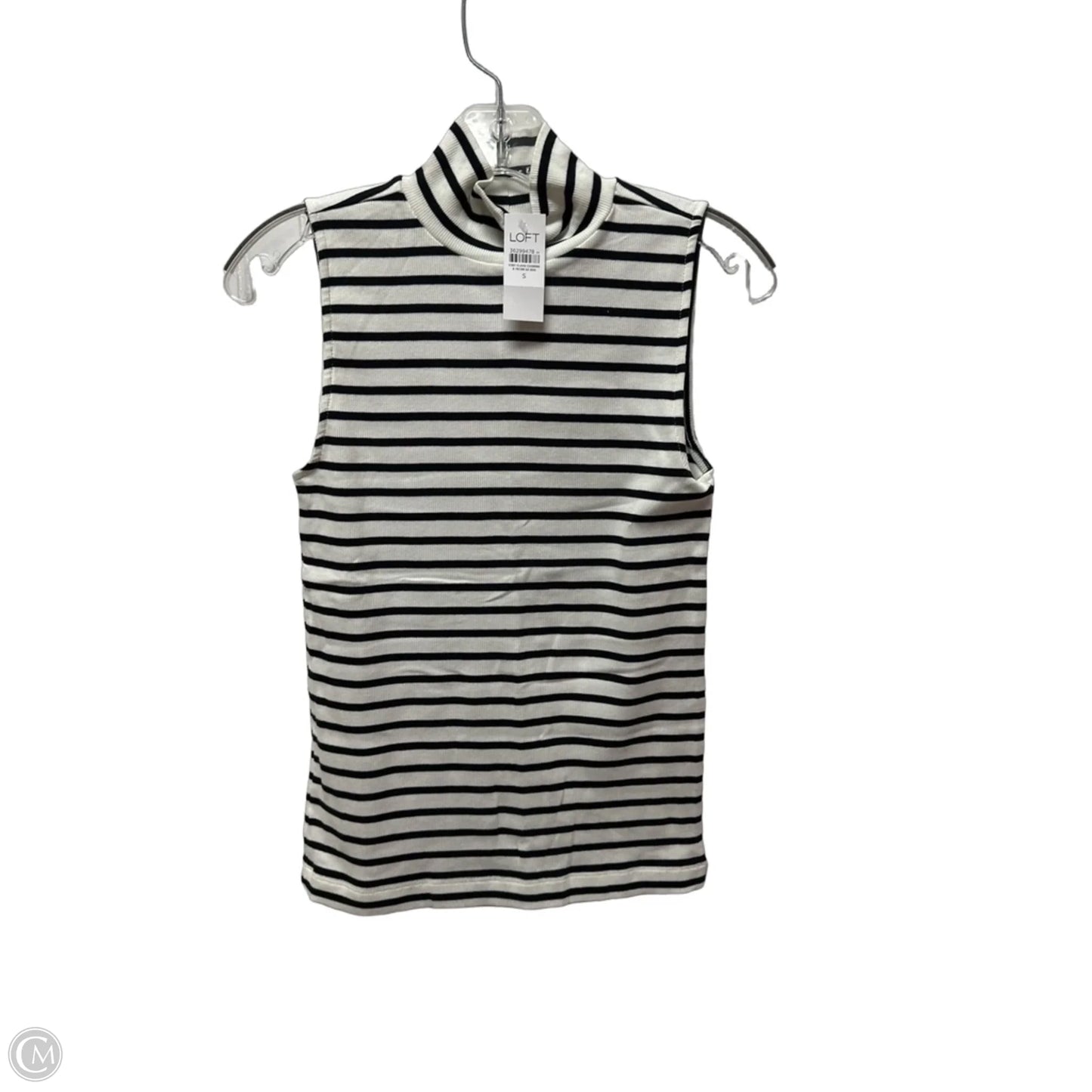 Top Sleeveless By Loft In Striped Pattern, Size: S