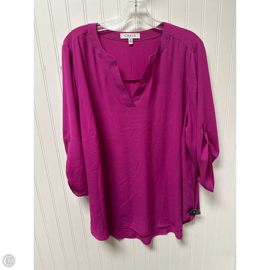 Top Long Sleeve By Chaus In Purple, Size: 2x