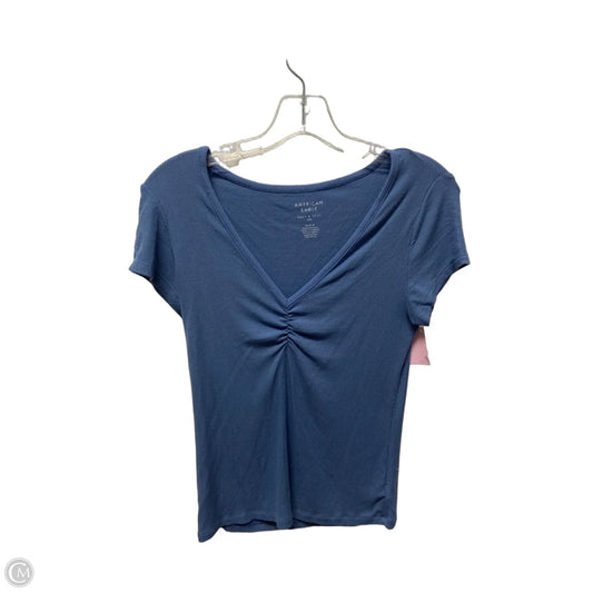 Top Short Sleeve By American Eagle In Blue, Size: M