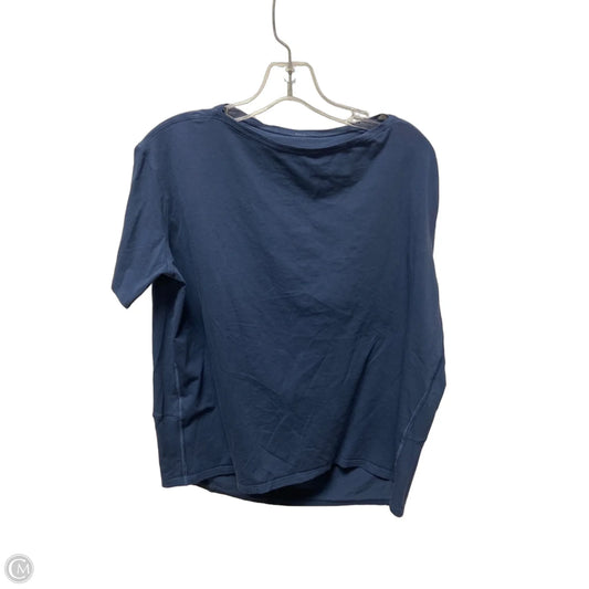 Athletic Top Short Sleeve By Lululemon In Navy, Size: M