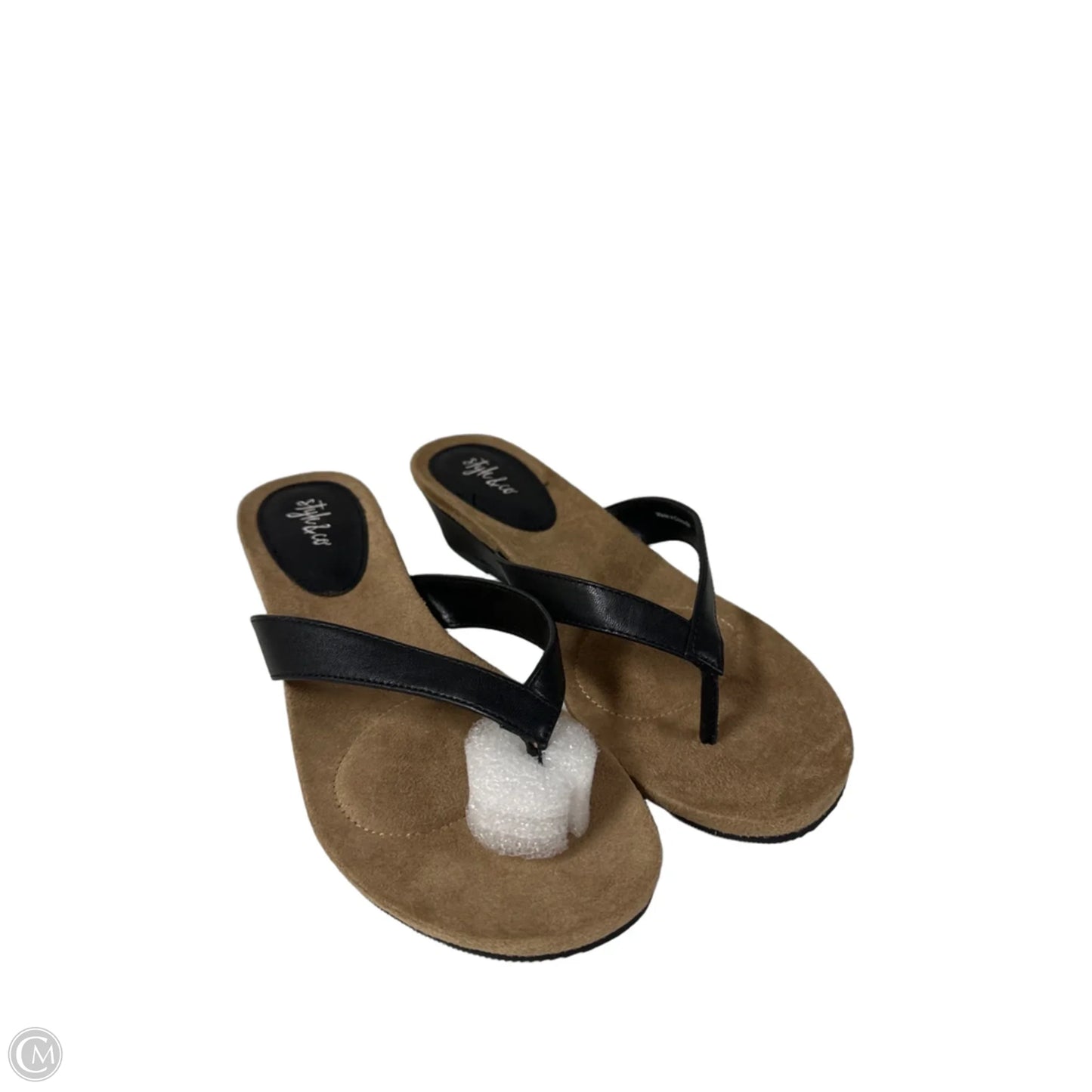 Sandals Flats By Style And Company In Black, Size: 7.5