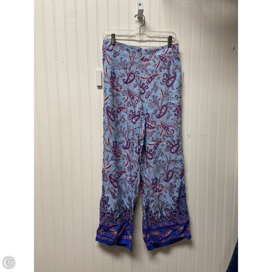 Pants Linen By Loft In Blue & Purple, Size: 4