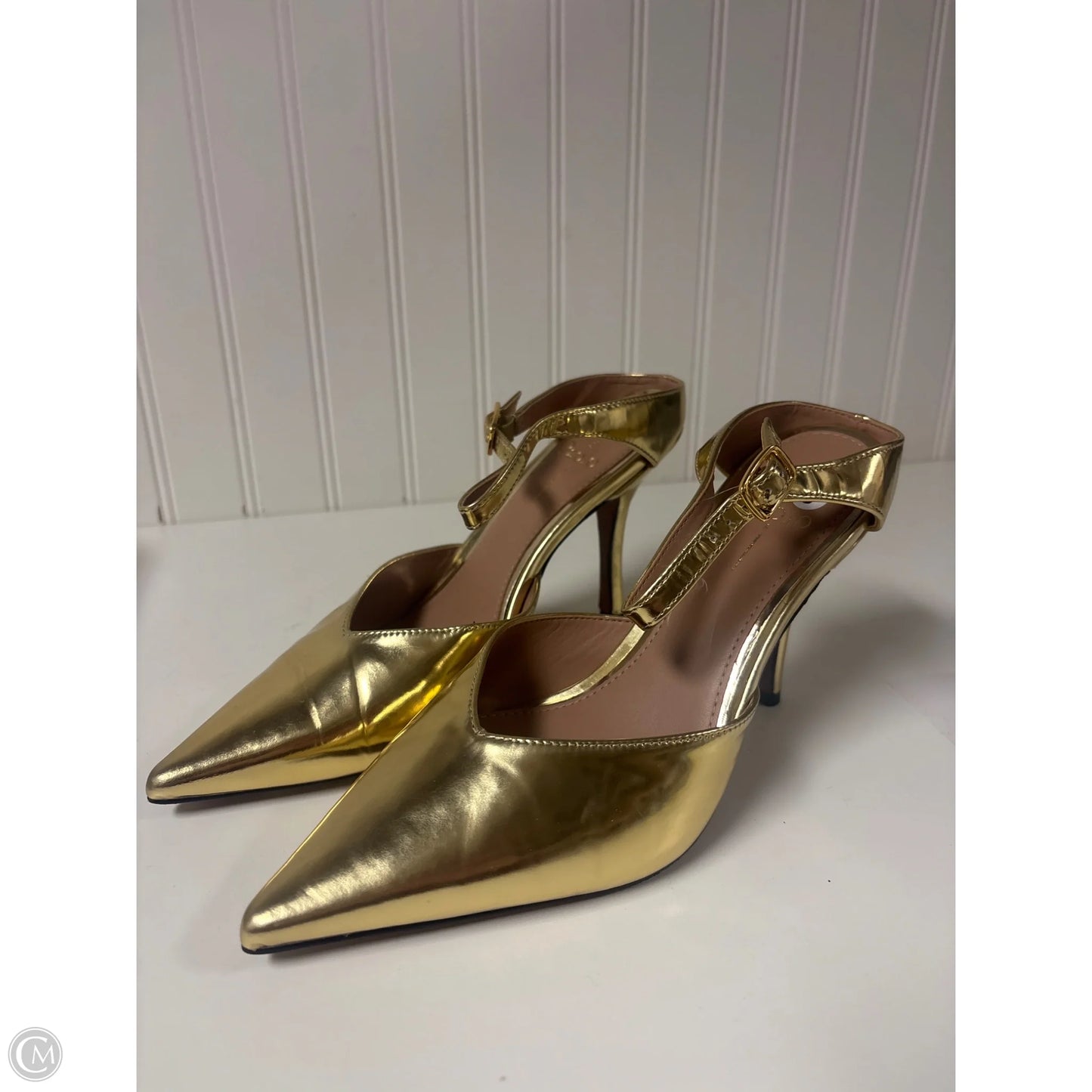 Sandals Heels Kitten By Linea Paolo In Gold, Size: 8